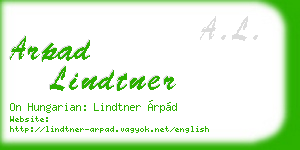 arpad lindtner business card